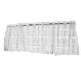 Swan - Translucent Short Kitchen Curtain Half Window Curtain Cafe Tier Curtain