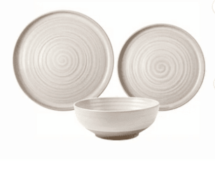Better Homes & Gardens-Collins Cream Stoneware 12-Piece Dinnerware Set