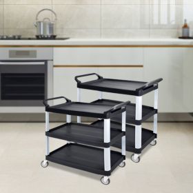 SOGA 2X 3 Tier 83.5x43x95cm Food Trolley Food Waste Cart Food Utility Mechanic Kitchen Small